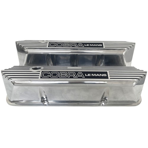 Ford FE COBRA Le Mans Tall Valve Covers - Long Plate - Polished - Ansen USA - Picture 4 of 9