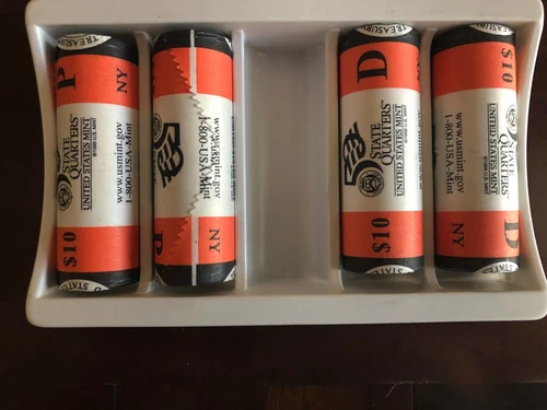 2001 New York State Quarters US Mint P&D 4 Rolls set 2 ROLLS P & 2 ROLLS D