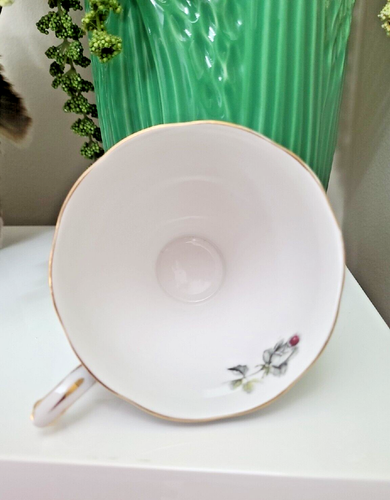 Replacement Vintage Tea Cup Royal Standard Fine Bone China Blue/Grey Rose #2438 - Picture 9 of 11