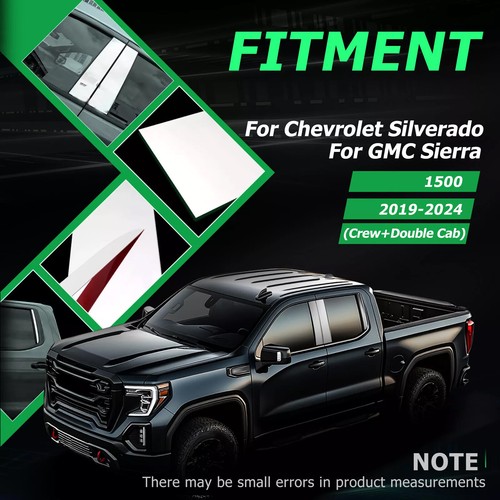 Stainless Steel For 2019-2025 Chevy / GMC Silverado / Sierra Pillar Post Trim - 第 9/24 張圖片
