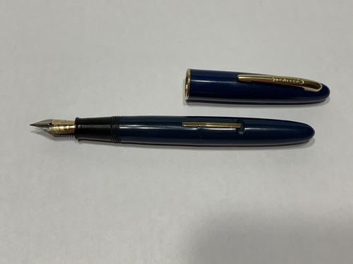 VTG Sheaffer Craftsman Persian Blue GFT Lever Filled #5 14k Nib Fountain Pen. - Picture 3 of 12