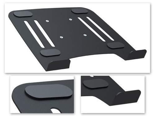 Bandeja negra para portátiles para soportes de pared con VESA 75 - Afbeelding 3 van 7