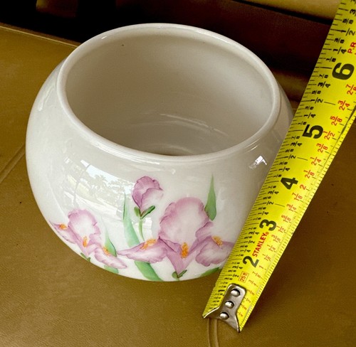 Vintage Mid Century Modern FENTON Bowl Handpainted & Signed Donna R ! - Picture 4 of 5