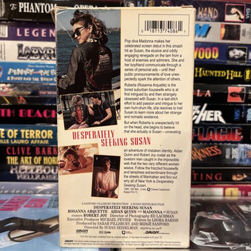 Desperately Seeking Susan 1985 VHS Tested Madonna Rosanna Arquette 80's RomCom - Picture 7 of 16