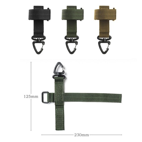 Belt Molle Hook Gloves Hook Storage Buckle Gloves Rope Holder Fixed Pocket Belt - Bild 3 von 15