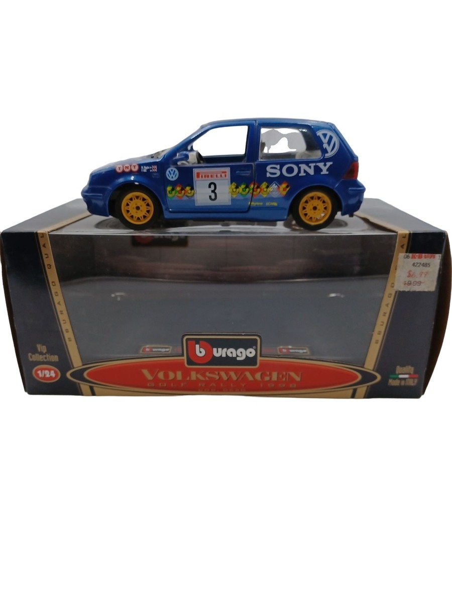 Bburago VIP Collection 1998 Volkswagen Golf Rally Blue Scale