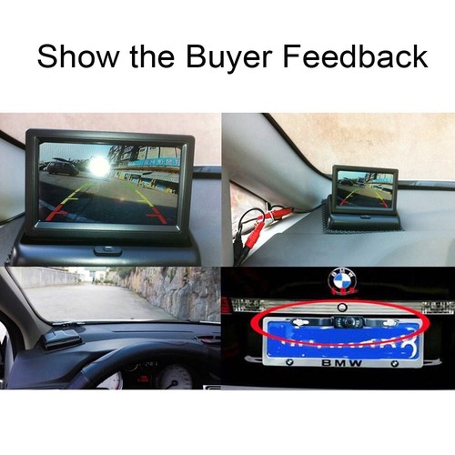 Car 4.3" LCD Foldable Monitor 4 LED Night Vision RearView Camera Reverse System - Picture 9 of 22