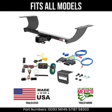 For 11-14 Chrysler 300 Trailer Hitch w/ 5 Pin Wiring Fits All Curt 3.5K 2" Tow