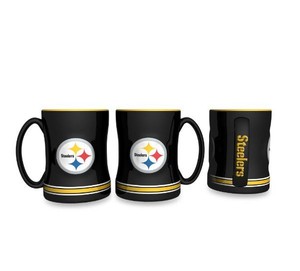 14oz-NFL-Pittsburgh-Steelers-Ceramic-Sculpted-Relief-Coffee-Mug-w-Football-Logo