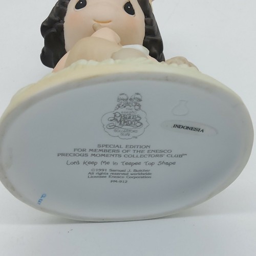 Precious Moments Lord Keep Me In Teepee Top Shape Porcelain Figurine PM912 - Picture 7 of 12