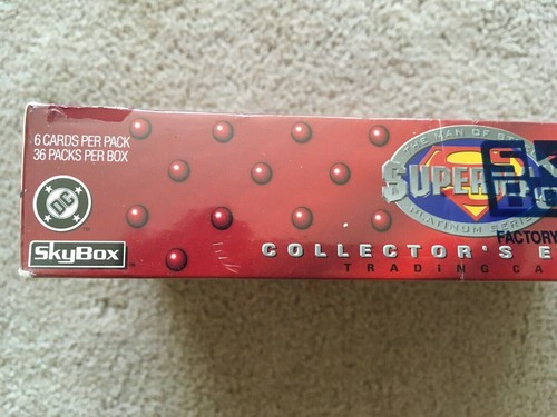 1994 SUPERMAN - THE MAN OF STEEL - PLATINUM SERIES SEALED BOX - 36 PACKS - Picture 2 of 2