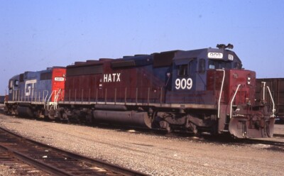 HATX 909 GTW 5811 Railroad Train Locomotive FLINT MI Original 1996 ...