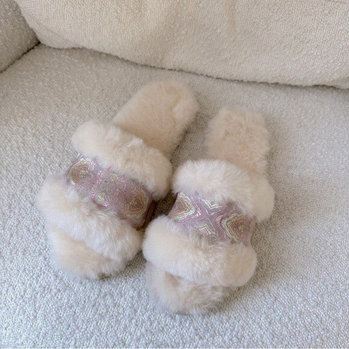 NWT EMU Australia 'Wrenlette' Paisley sheepskin slippers 6 - Picture 4 of 6