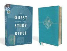 NIV, Quest Study Bible, Leathersoft, Teal, Comfort Print: The Only Q and A Study