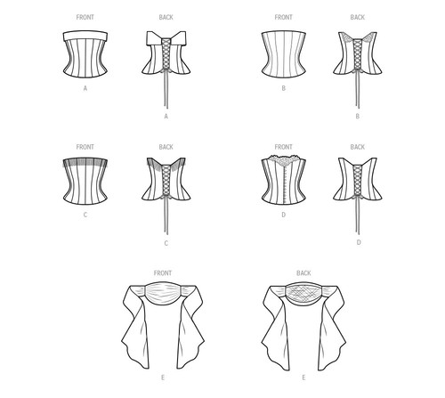 CORSET SEWING PATTERN Simplicity 9880 6-16 Miss Strapless Top Sash Costume Uncut - Picture 2 of 9