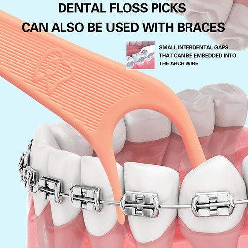 60Pcs Orthodontic Flossers Fights Bad Breath Picks For Braces For Adults & Kids - Picture 2 of 10