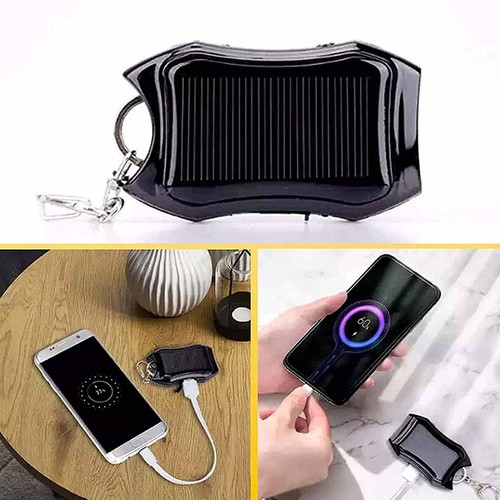 Solar Power Bank 1500mAh Large-capacity Battery Charger Keychain Backup Power - Picture 10 of 14