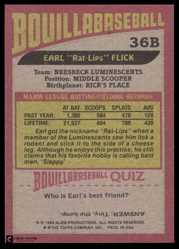 1987-1988 Topps ALF Series 1 & 2 -Pick A Card- Base, Stickers, & Bouillabaseball - Picture 255 of 337