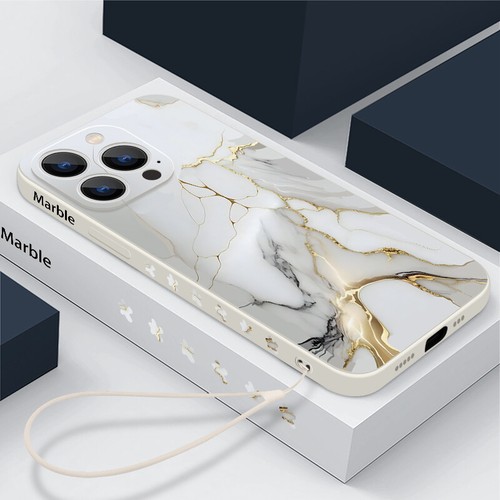 For iPhone 17 Pro Max 16 15 14 13 12 Shockproof Marble Silicone Slim Case Cover - Picture 17 of 22