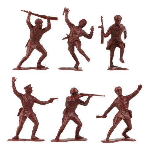 BMC Classic Marx WWII Russian Soldiers Red Brown Plastic - Picture 3 of 5