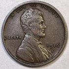 1916-S Lincoln Wheat Cent Extremely Fine XF Coin #14125