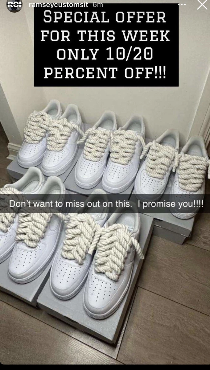 White air shop force laces