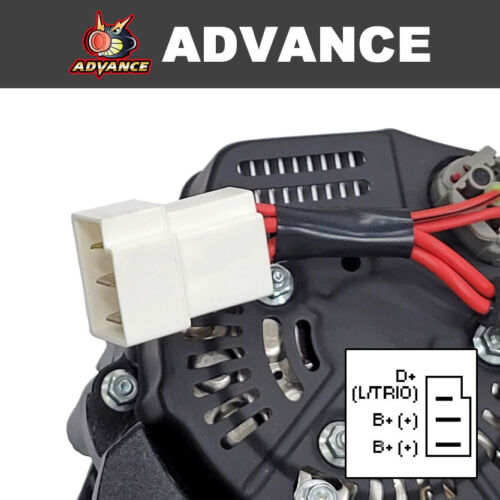 ALTERNADOR NEGRO ADVANCE 90A ALTA SALIDA para Clásico mini, Modelo sin A/C - Imagen 3 de 4