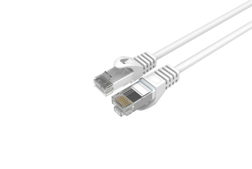 Cable de conexión Ethernet delgado CAT6 blanco 2 pies - Imagen 5 de 6