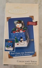 2003 Hallmark Keepsake Pop! Goes The Snowman Ornament - 1st in series - NIB