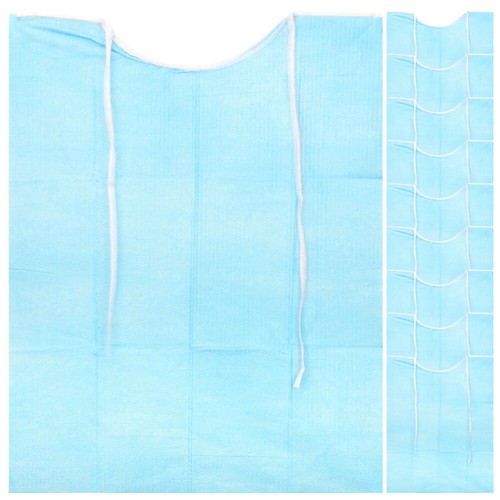 10pcs Sky Blue Disposable Eating Bibs For Adults Elderly Use - Picture 12 of 12