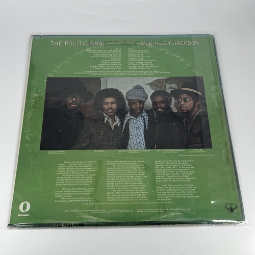The Politicians Featuring McKinley Jackson Lp 1972 ORIG Ultrasonic Clean VG/G+ - Picture 3 of 7