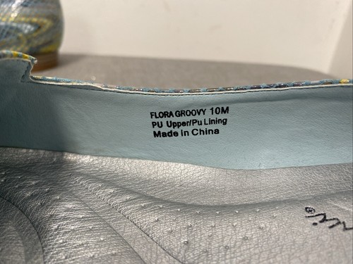 NEW BELLINI BLUE & MULTICOLORED POINTED BALLET FLAT FLORA GROOVY Sz 10M #S708 - Picture 8 of 9