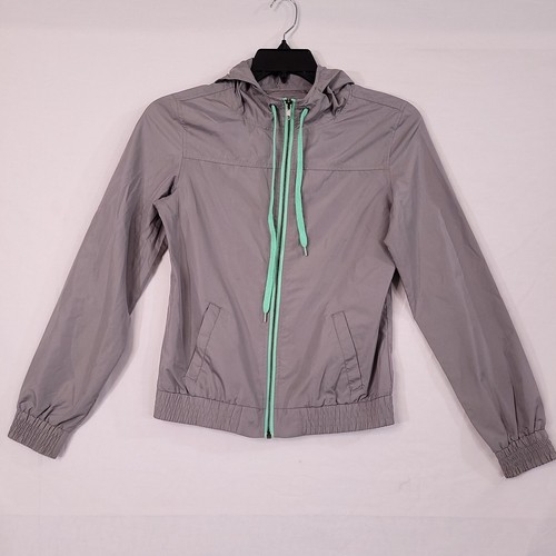Zine Girls Light Weight/ Hiking Hooded Jacket Pockets Full Zip Gray Size S - Picture 9 of 13