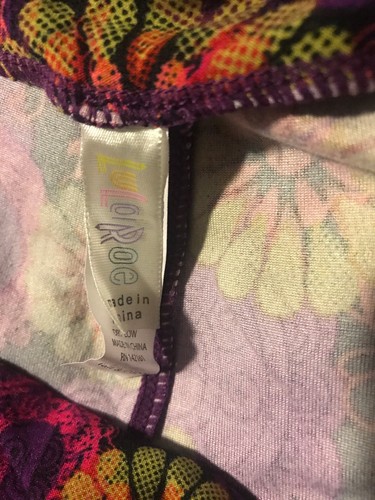 Women Lularoe TC Tall & Curvy Leggings Purple Floral Paisley Daisy New 12-18 ❤️ - Picture 2 of 7