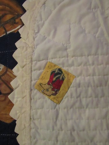 Vtg Horse Handmade Bed Quilt Cowboy Horses Rodeo Western 59" X 92" Perfect Cond - Picture 7 of 8