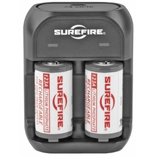 Surefire LFP123 Rechargeable Battery 2/Pack with Charger High-Performance White