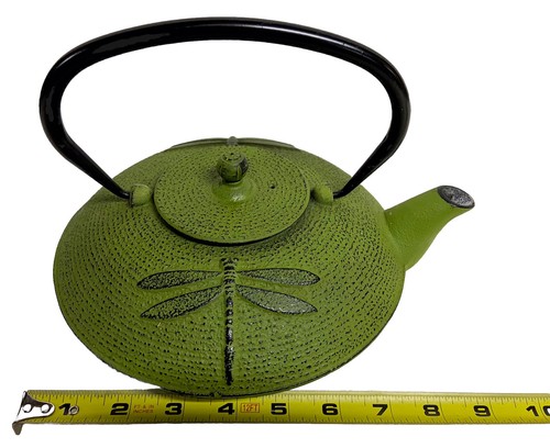 Teiera libellula giapponese vintage in ghisa - non marcata - Foto 8 di 10