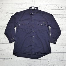 Workrite FR Shirt Mens 42 Regular Navy Blue Flame Resistant Westex 8.7 ATPV 2112