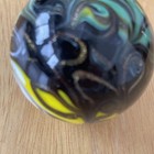 Handmade Gold Lutz Marble Swirl Toe Breaker Huge Yellow Green White Black 2” — photo 9