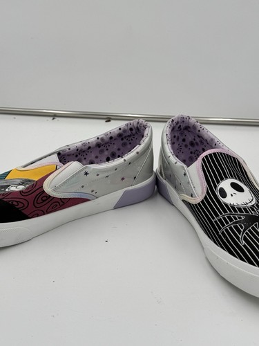 Ground Up Disney Nightmare Before Christmas Slip on Shoes Jack & Sally Size 11 - Picture 5 of 8