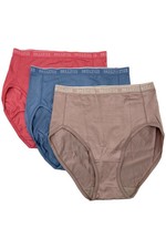 Breezies Women's 3-pack Nylon Microfiber Hi-Cut Panty Honeysuckle
