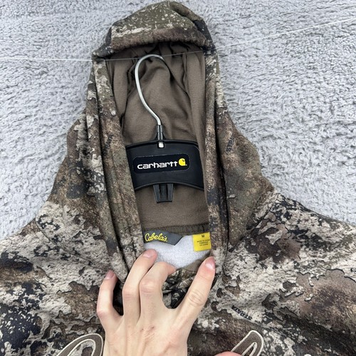 Cabela's Pullover Camouflage Hoodie Men's Medium Fleece Long Sleeve Hunting Camp - Picture 8 of 8