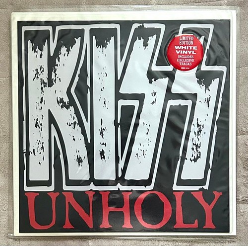 Precious KISS Unholy 1992 12 inch LP white record UK limited edition - Foto 3 di 12
