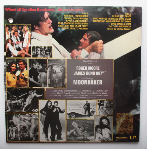 MOONRAKER Original Motion Picture Soundtrack JAMES BOND United Artist LP Vinyl - Foto 2 di 15