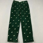 Orvis Pants Men 32 Green Corduroy Golden Retriever Dog Embroidery Chino Classic
