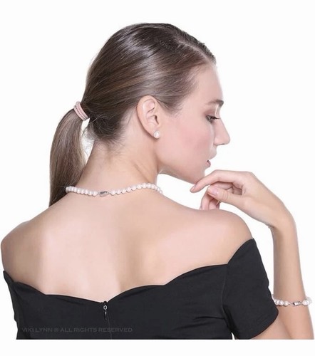 VIKI LYNN Perla Cultivada Collar Pulsera y Pendientes Conjunto Caja Original - Imagen 18 de 18