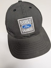 Ford Hat Cap Strap Back Black Built Tough Embroidered Patch Mens Made USA