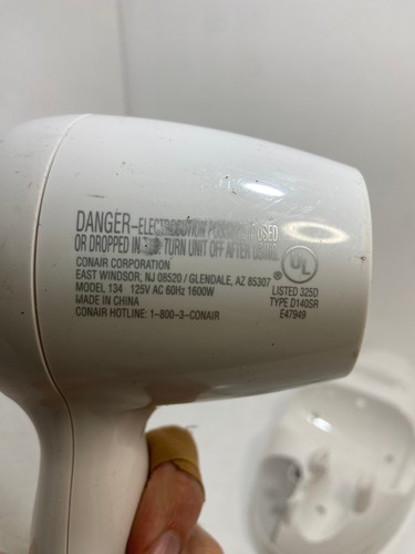 🌊 Conair compact wall mounted blow hair dryer Model 134R - L5 - Picture 5 of 6