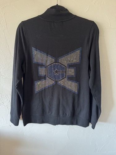 ECE Full Zip Black Bling Jacket East Celebrity Elite Cheerleading Cheer Size S - Picture 4 of 5