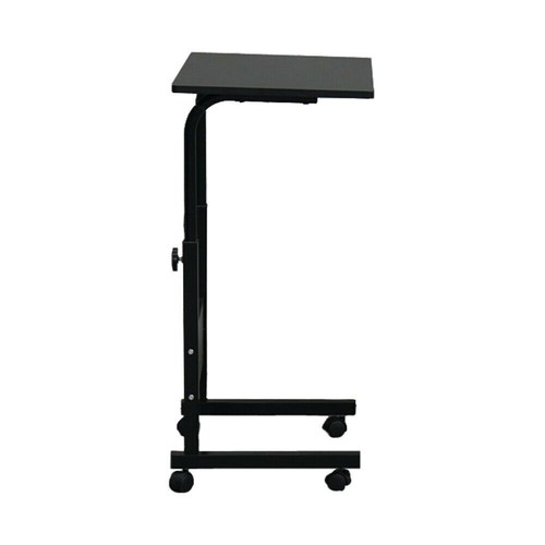 Height Adjustable Mobile Rolling Laptop Desk Side Table Cart Over Sofa Bed Stand - Picture 2 of 12